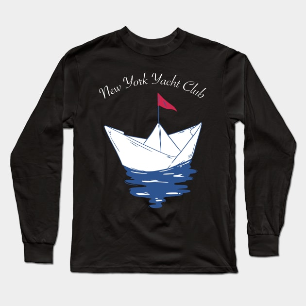 New York Yacht Club Long Sleeve T-Shirt by FunSillyShop